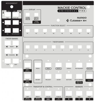 MACKIE Control Universal Pro - šablona pro Cubase