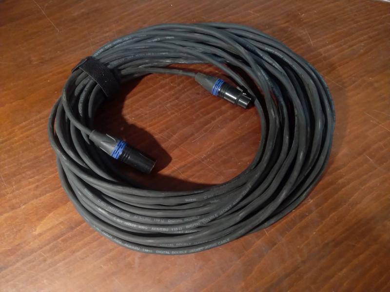 Prodám DMX kabely Tasker C801 18m, konektory Neutrik, 3ks